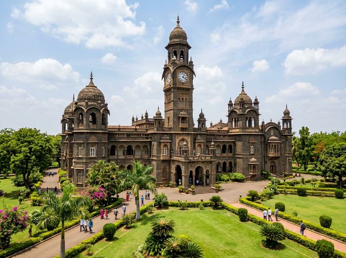 New Palace Kolhapur royal museum and gardens